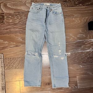 Abercrombie Ankle Straight Ultra High Rise